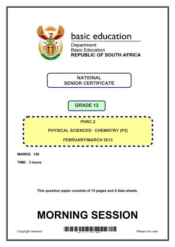 Gr 12 Physical Science Supp Paper 2 - Maths Excellence