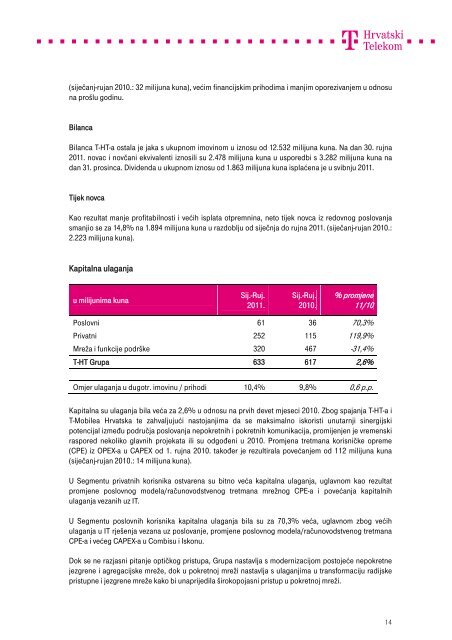 Kompletna objava u .pdf formatu - T-Hrvatski Telekom