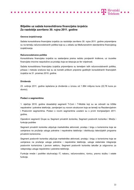 Kompletna objava u .pdf formatu - T-Hrvatski Telekom