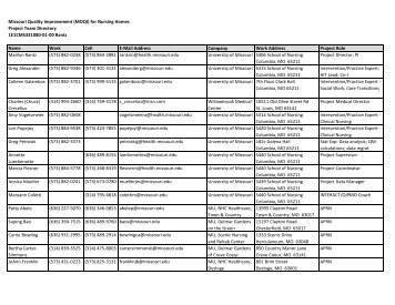 Team Contact List - Nursing Home Help