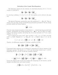 Derivation of the Cosmic Fluid Equations The Boltzmann equation ...