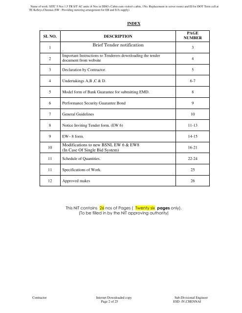 detailed - Chennai Telephones - BSNL