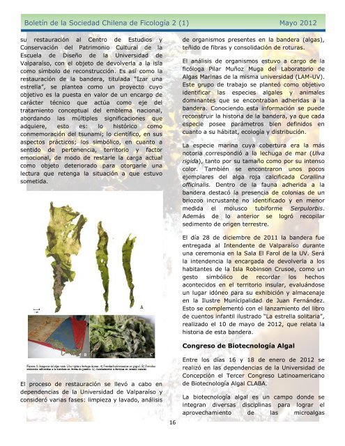Boletín de la Sociedad Chilena de Ficología