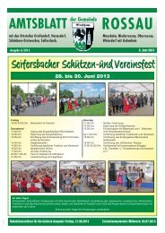 Amtsblatt 6/2013 - Gemeinde Rossau