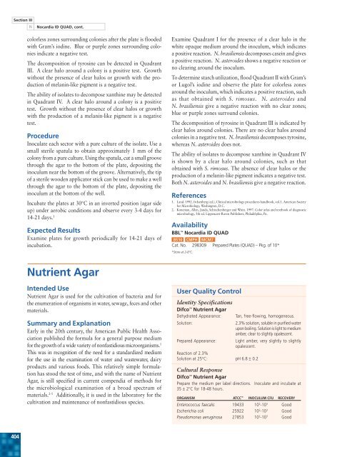 Nutrient Agar 1.5% - BVA Scientific