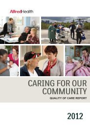 Alfred Health Quality of Care Report 2012.indd - Alfred Hospital