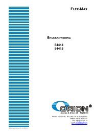 Bruksanvisning - Alentec & Orion AB