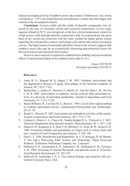 Extraction of Phenolic Compounds from Raspberry Press Cake