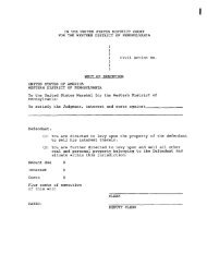 Writ of Execution (No Property) - Western District of Pennsylvania