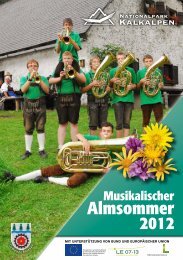 Folder Musikalischer Almsommer 2012 - Nationalpark Kalkalpen