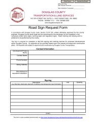 Road Sign Request Form - Douglas County