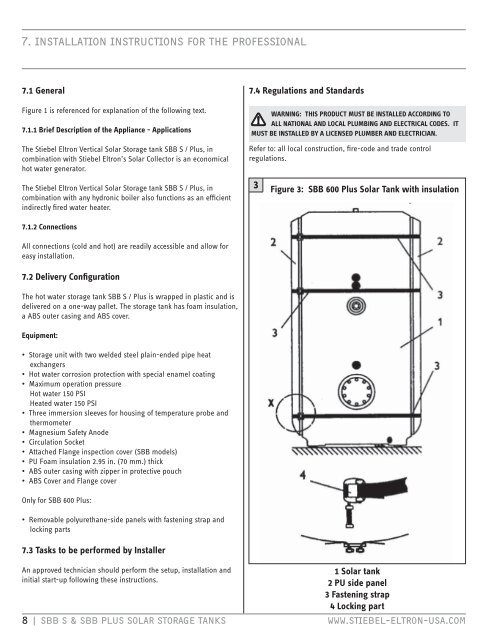 OPERATING ANd INSTALLATION INSTRUCTIONS - Stiebel Eltron