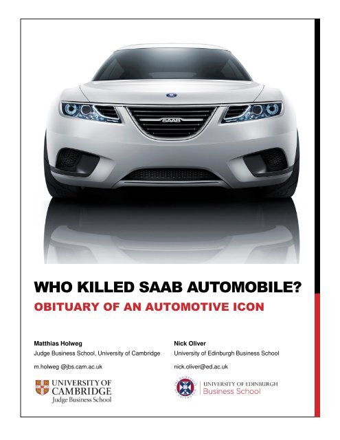 killed Saab Automobile? - Business School - University of Edinburgh