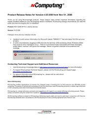 Product Release Notes for Version 4.03.099 from Nov 01, 2008