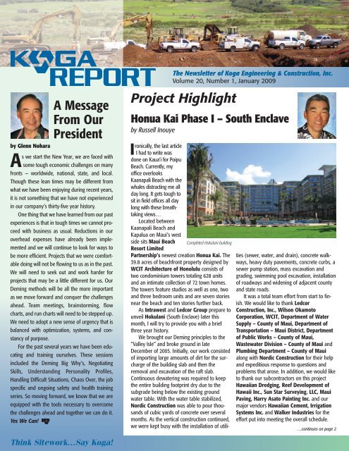 January - Koga Engineering & Construction, Inc.