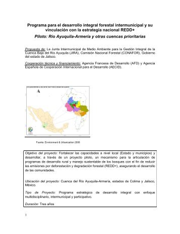 Programa para el desarrollo integral forestal ... - The REDD Desk