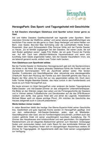 HerzogsPark: Das Sport- und Tagungshotel mit Geschichte