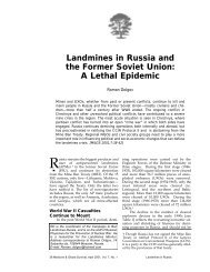 Landmines in Russia and the Former Soviet Union: A Lethal Epidemic