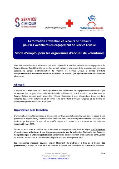 Mode d'emploi pour les organismes d'accueil de ... - Service Civique