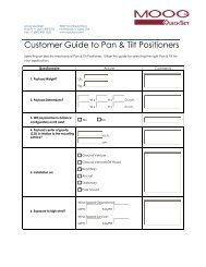 Customer Guide to Pan & Tilt Positioners - Moog Quickset