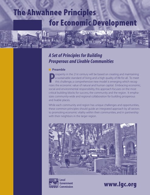 Ahwahnee Principles for Economic Development - Local ...
