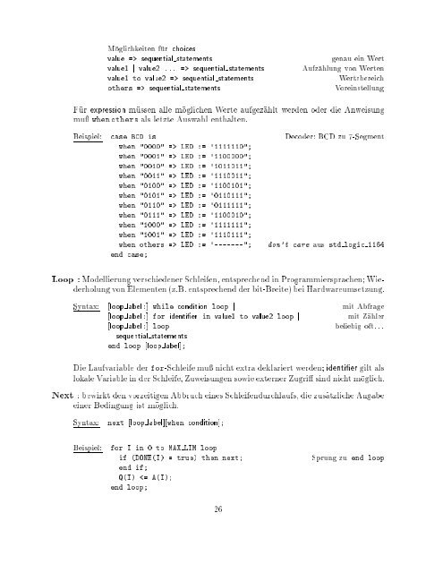 VHDL Kurzbeschreibung