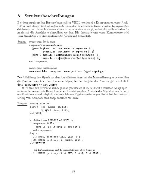 VHDL Kurzbeschreibung