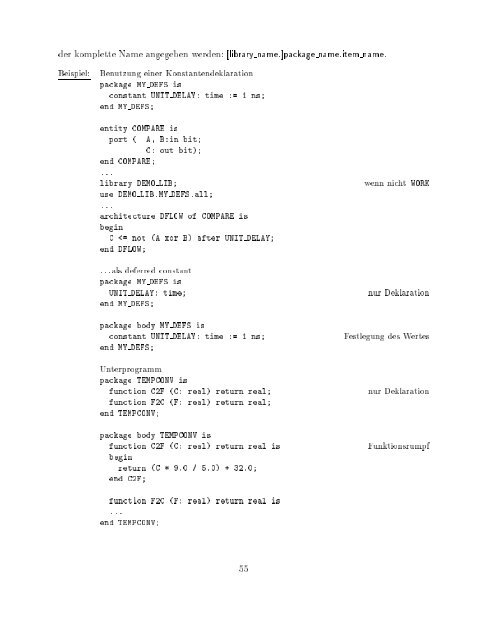 VHDL Kurzbeschreibung