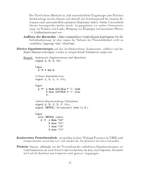 VHDL Kurzbeschreibung