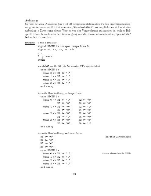 VHDL Kurzbeschreibung