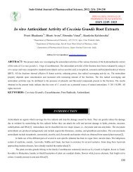 In vitro Antioxidant Activity of Coccinia Grandis Root Extracts