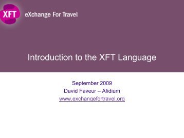 Introduction to the XFT Language - GuidaViaggi