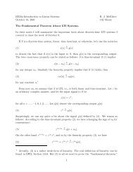The Fundamental Theorem For LTI Systems