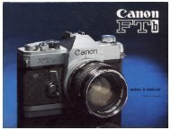 Impression du manuel d'utilisation Canon FTb - 35mm-compact