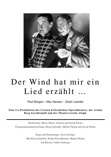 D ie M itwirkenden - Armin Berg Gesellschaft