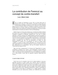 La contribution de Ferenczi au concept de contre-transfert