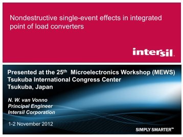 Nondestructive single-event effects in integrated point of load ...