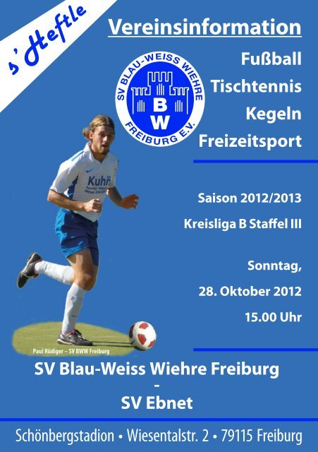 Vereinsinformation - SV Blau-Weiss-Wiehre Freiburg eV
