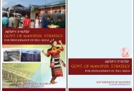 Govt. of Manipur Strategy - For Development of Hill Areas