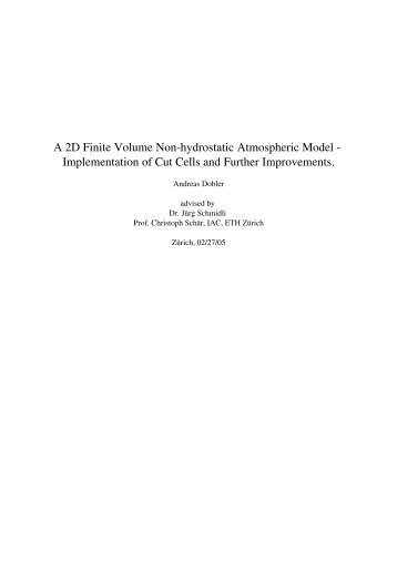 A 2D Finite Volume Non-hydrostatic Atmospheric Model ...