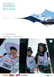 11. Frauenlauf Sonntag, 7. März 2010 - Engadin Skimarathon