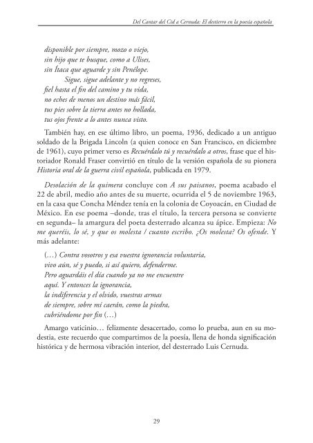 del cantar del cid a cernuda: el destierro en la poesÃ­a espaÃ±ola - umer