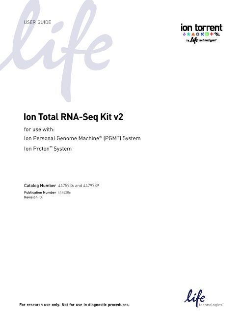 Ion Total RNA-Seq Kit v2 User Guide (Pub. no. 4476286 ... - URGV