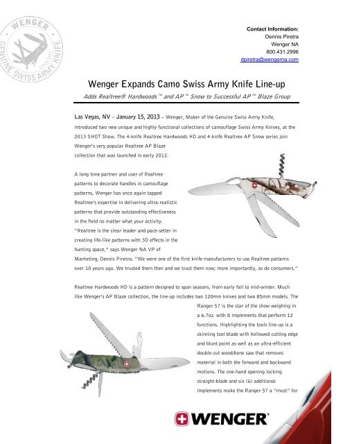 Wenger Expands Camo Swiss Army Knife Line-up