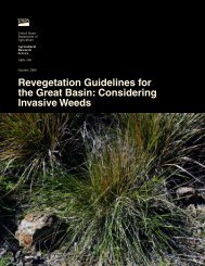Revegetation Guidelines for the Great Basin: Considering Invasive ...