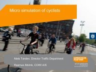 Micro simulation of cyclists - Velo City