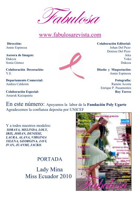 Revista mensual gratuita FAMOSAS Y MADRES ... - fabulosarevista