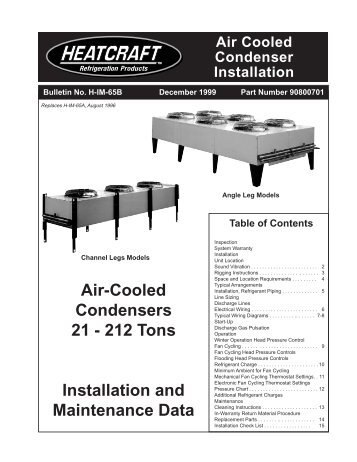 Heatcraft RC Air Cooled Condenser Manual ... - Schneider Electric