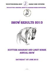 full results - Arab Horse Society Scottish Regional Group