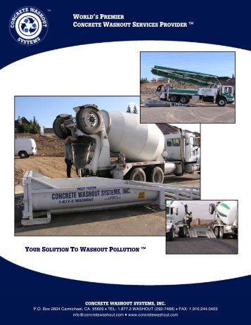 CWS Information Packet - Concrete Washout Systems